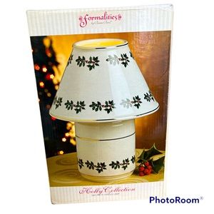 NIB Baum Brothers Formalities Holly Collection 2-piece Candle Lamp